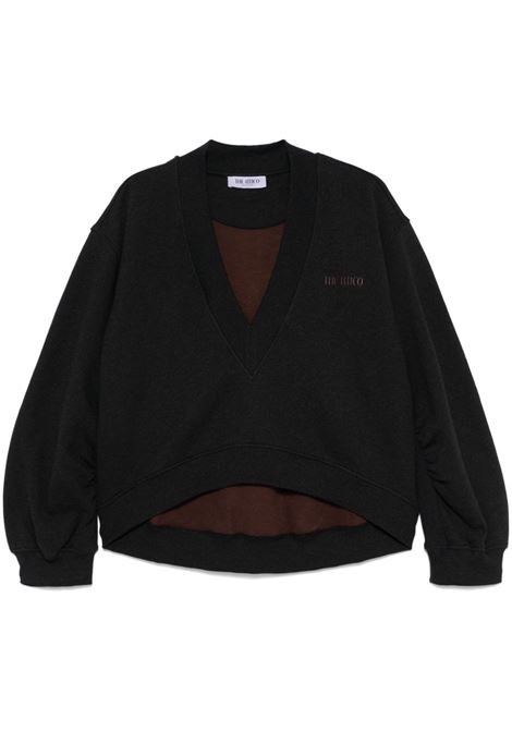 Black V-neck sweatshirt The attico - women